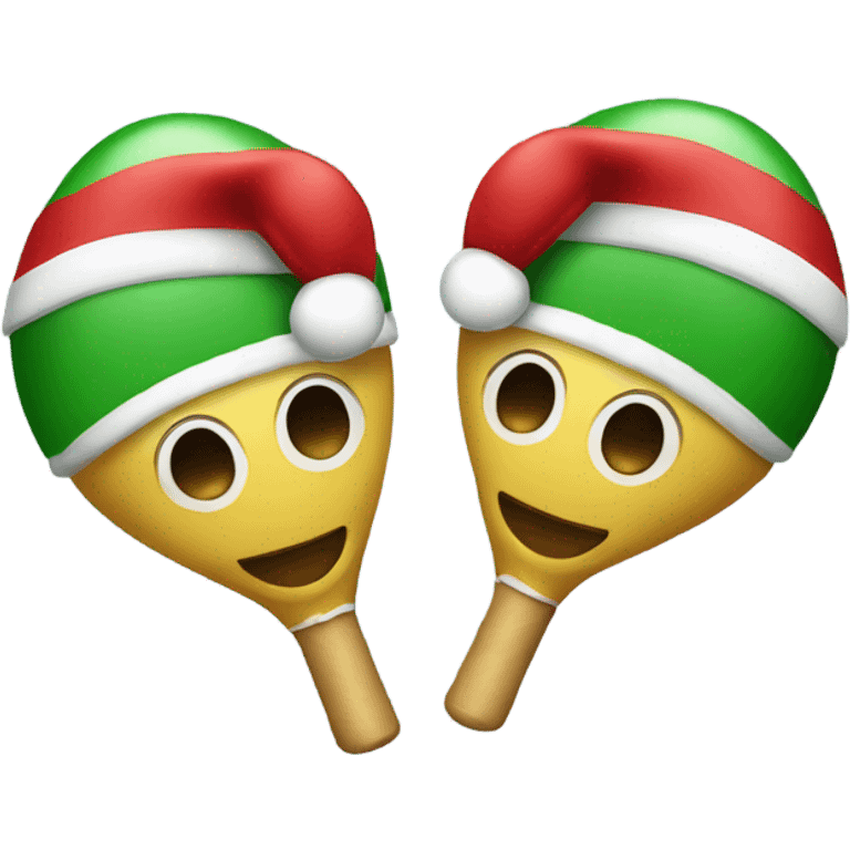 Christmas maracas emoji