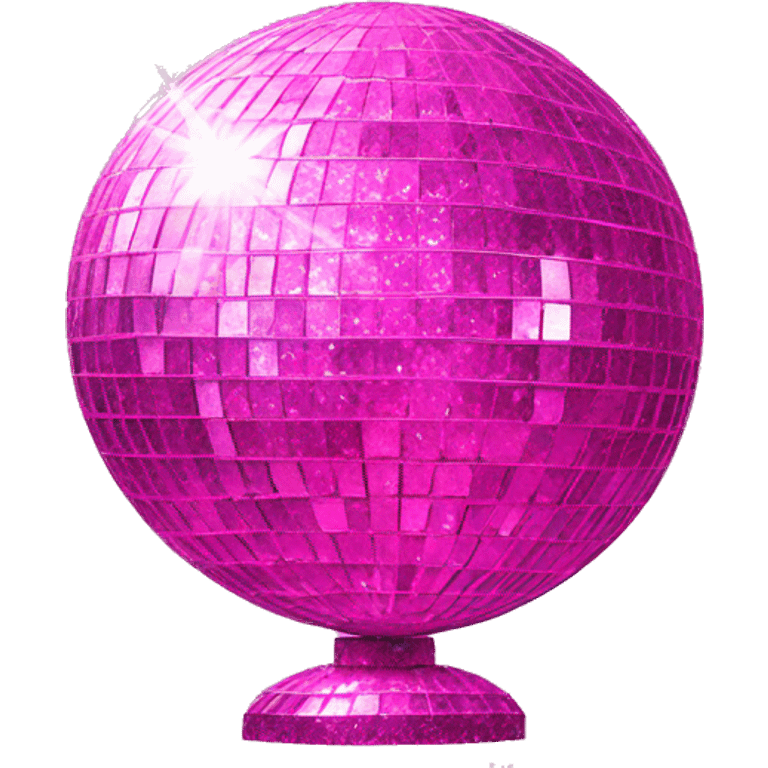 Pink glitter disco ball  emoji