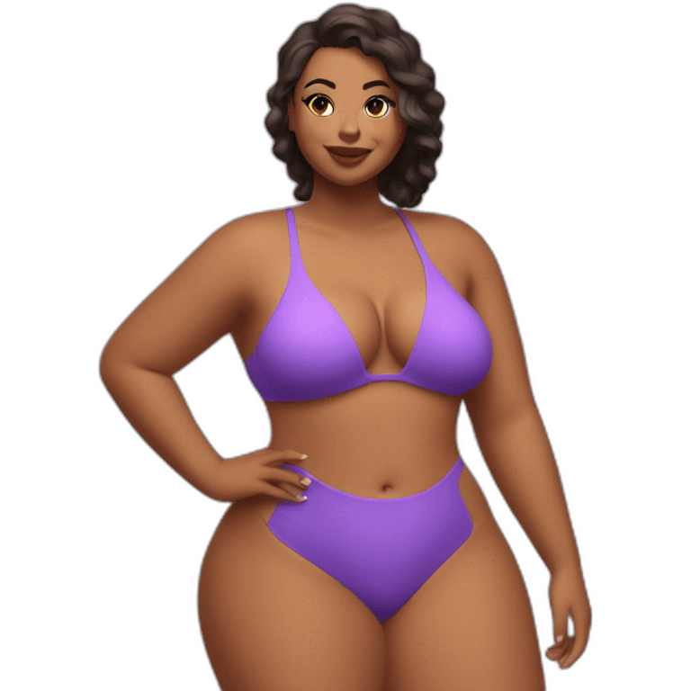 Slim-Thicc woman swimsuit posing full body (curvy slim body type, perfect body, hourglass figure) emoji