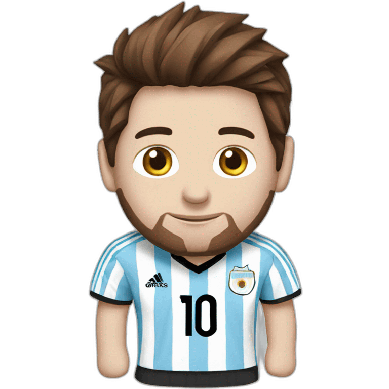 Messi with Argentina shirt emoji