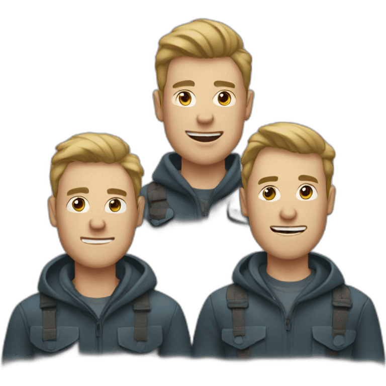 three guys in iceland emoji