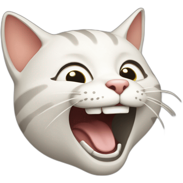 Cat laughing emoji