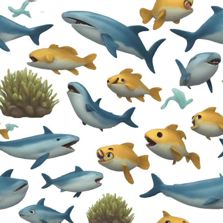 wild sea animals emoji