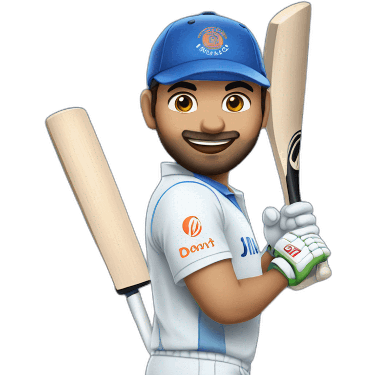 Rohit sharma IN CRICKET INIFORM WITH BAT emoji