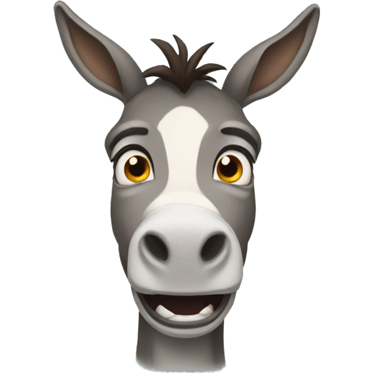 a donkey with a scared expression emoji