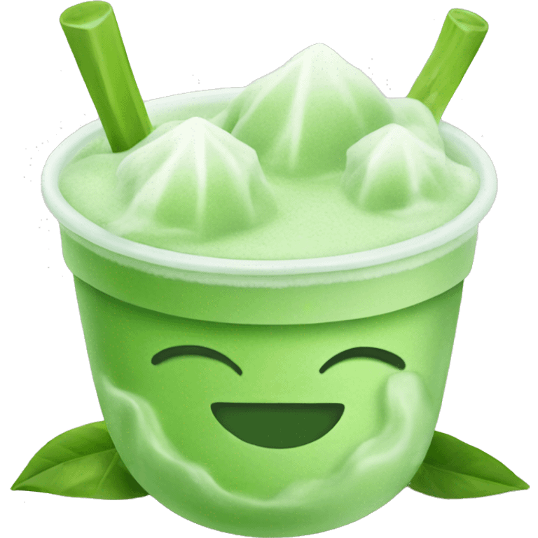 Ice matcha emoji