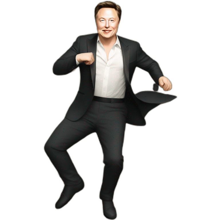 Elon Musk dancing Gangnam style emoji