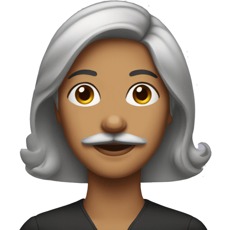 Woman with a mustache  emoji