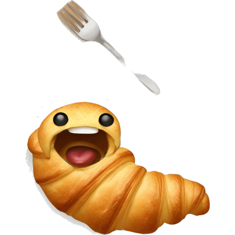 croissant eating croissant emoji