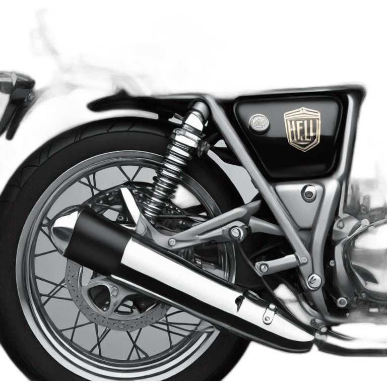 royal enfield continental gt in silver chrome emoji