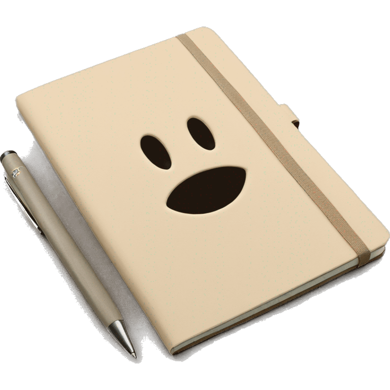 piral notebook, Moleskin, Sand color emoji