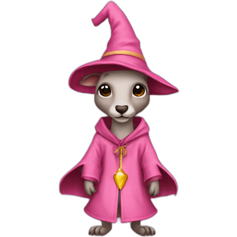 kangaroo pink Wizard clothe emoji