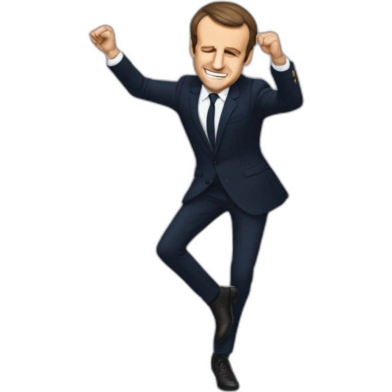 macron qui fais un dab emoji