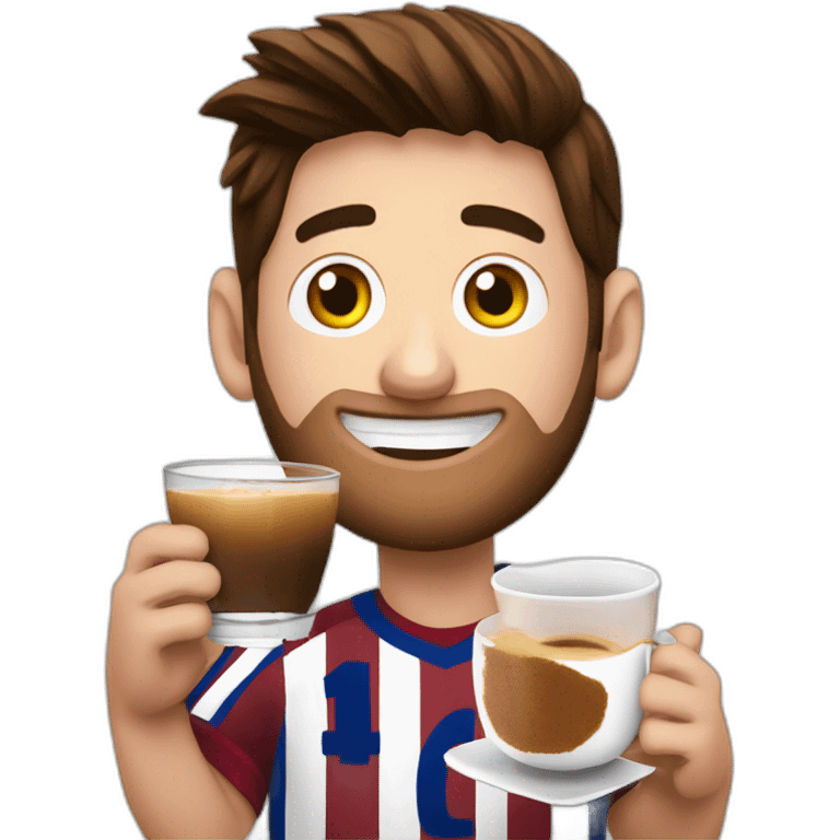 MESSI TOMANDO CAFÉ emoji