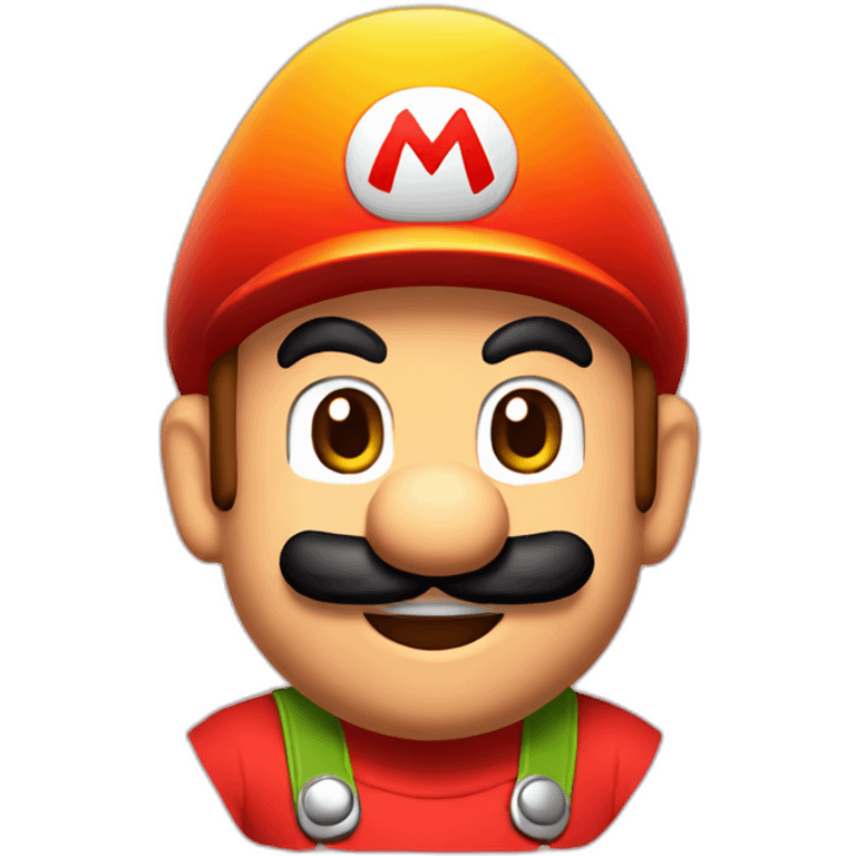 Mario in a mango emoji