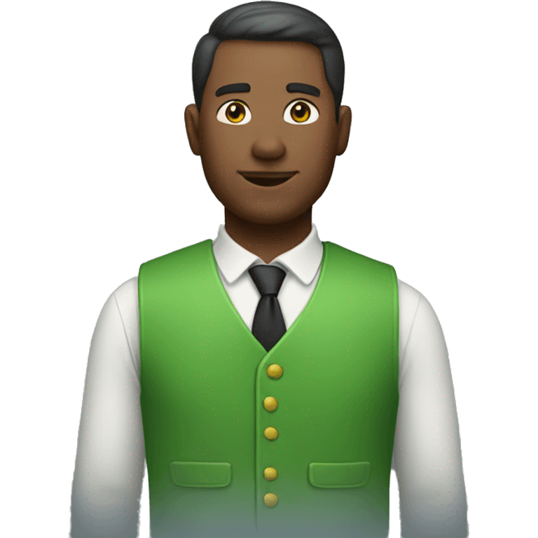 a man with a green vest emoji