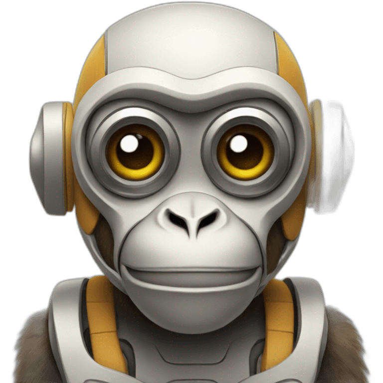 Robot monkey emoji