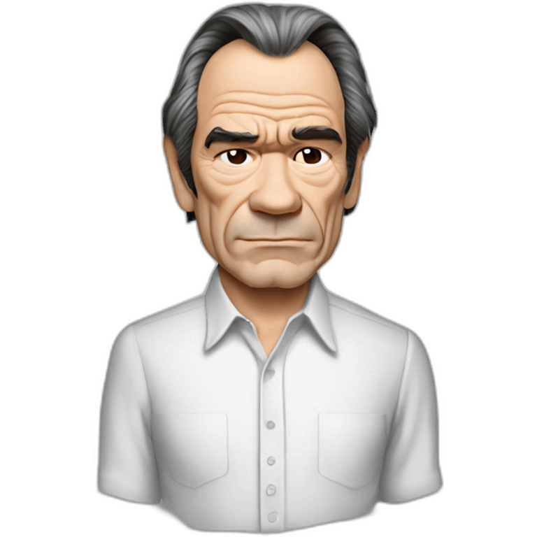 actor tommy lee jones cartoon wearing shirt emoji