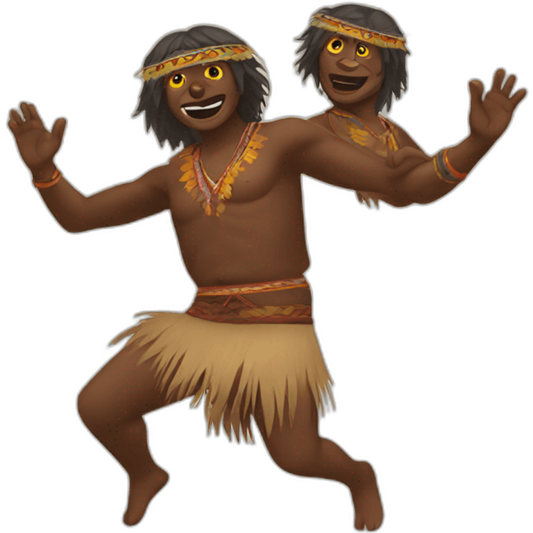 Aborigines dancing emoji