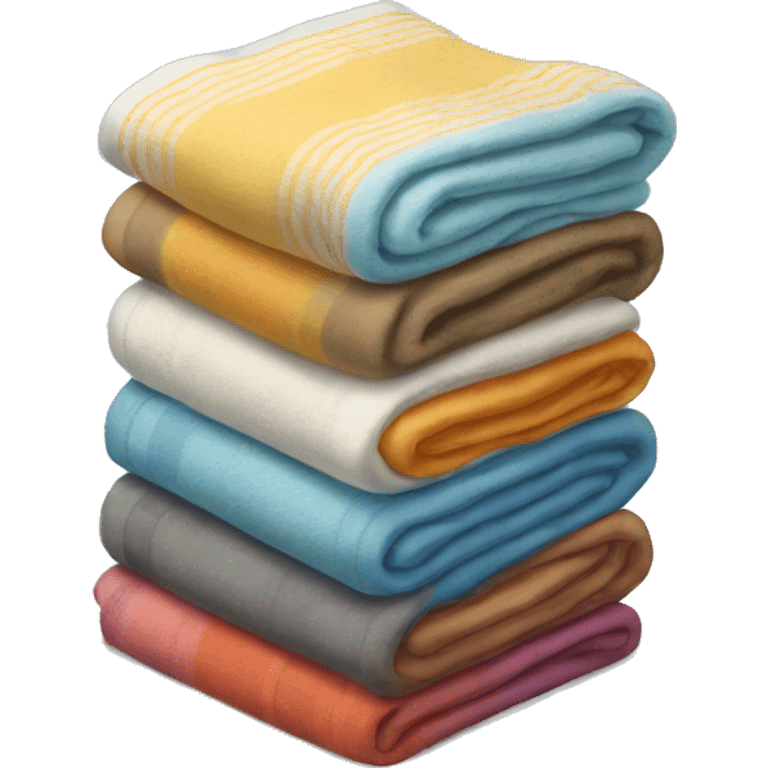 Neatly folded stack of blankets emoji