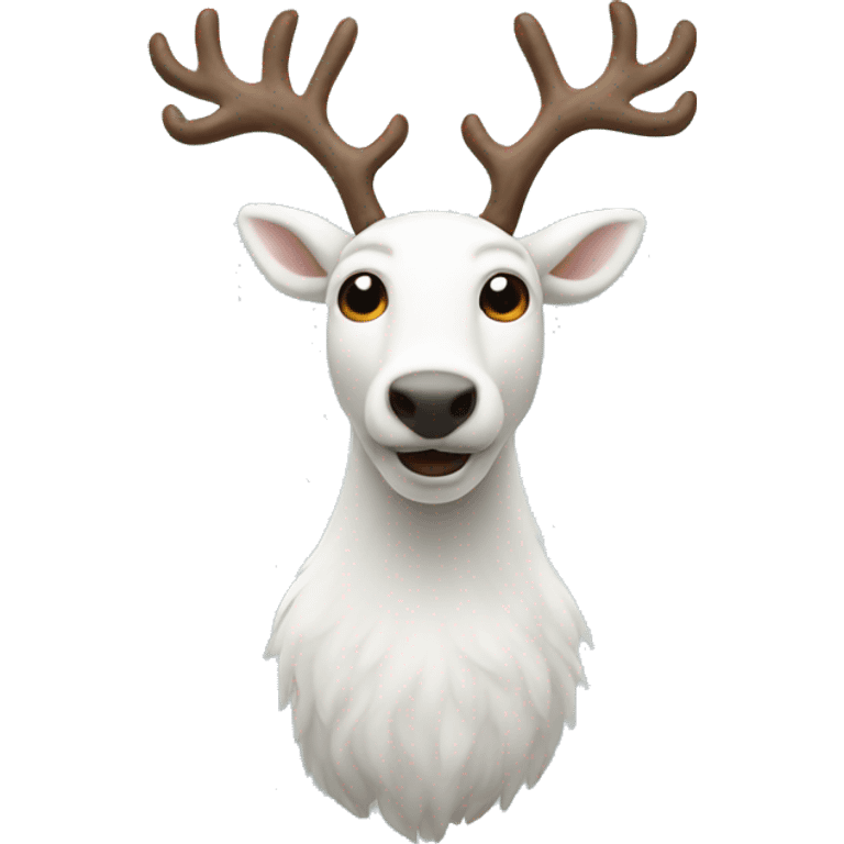 White raindeer emoji