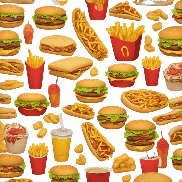 fast food menu emoji