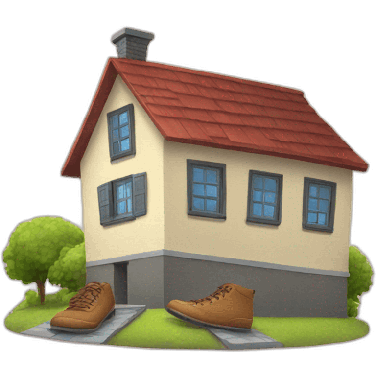 a house with shoes emoji