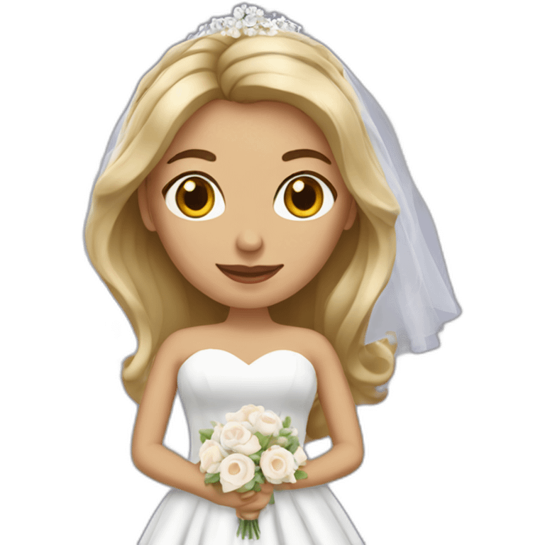 Une femme avec une robe de mariage  emoji