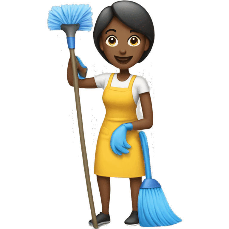 Women cleaning emoji