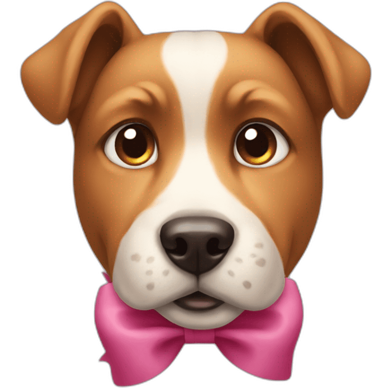 Dog with bow emoji