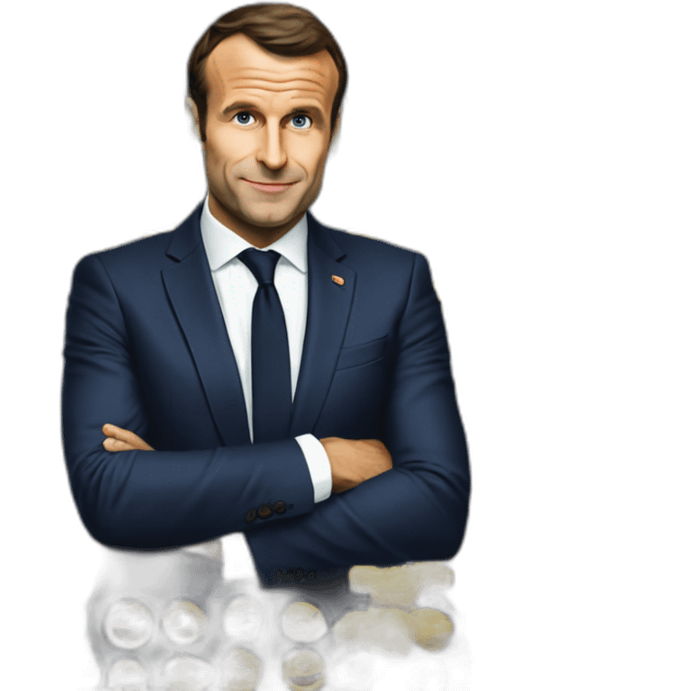 Macron qui boit du ricard emoji