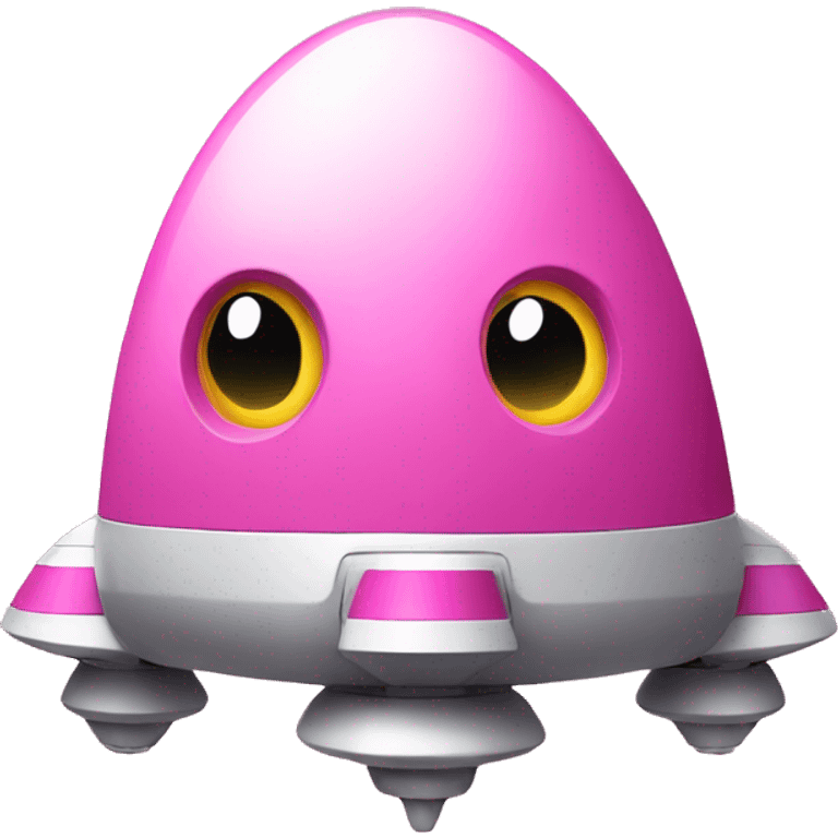 Pink spaceship emoji