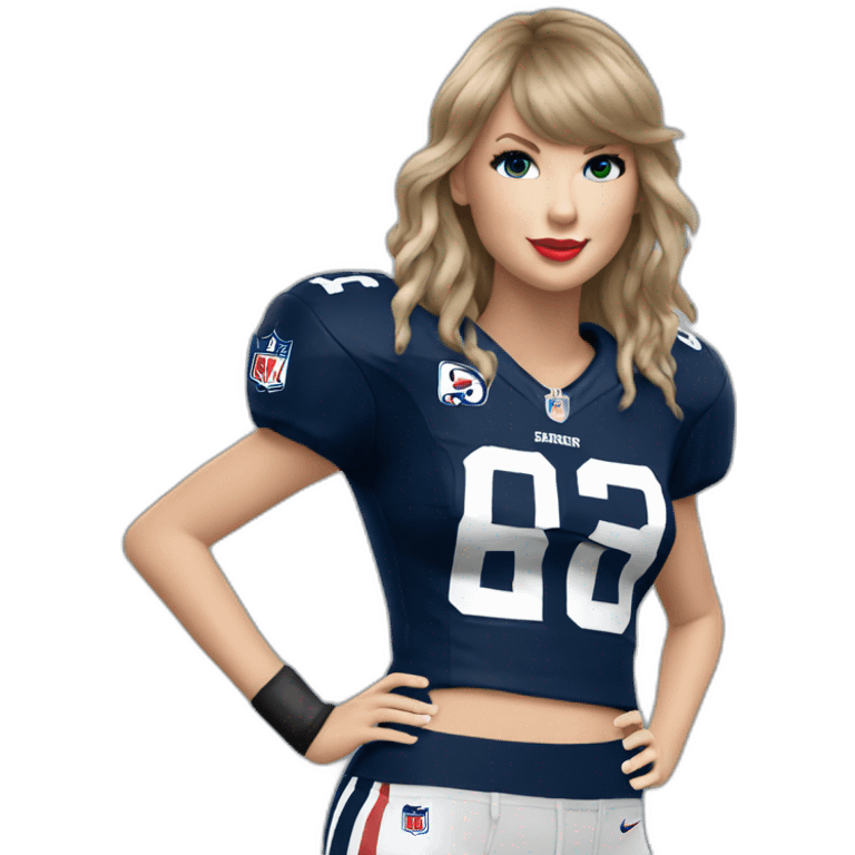 taylor swift playing nfl emoji