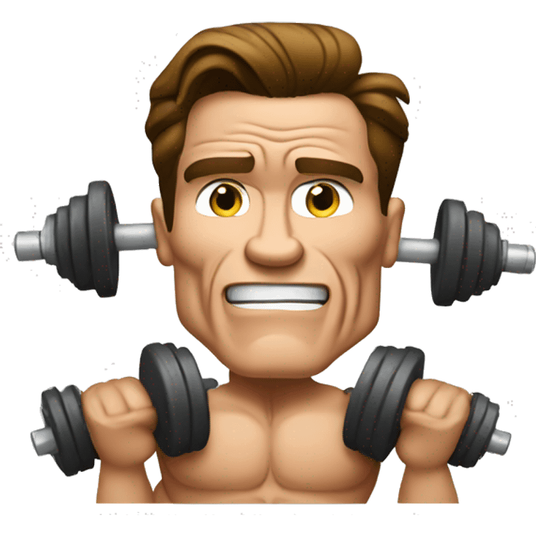 arnold schwarzenegger with dumbbell emoji