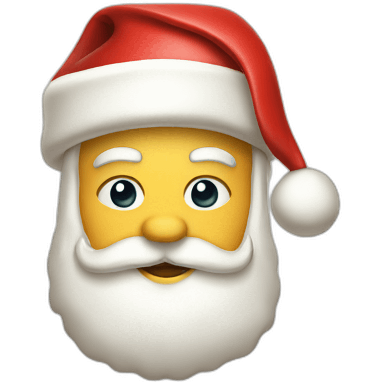 santa claus on an ince cream emoji