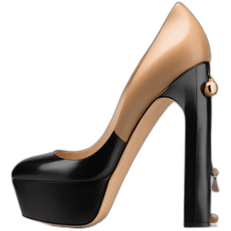 VALENTINO Tan-go PLATFORM PUMP black emoji