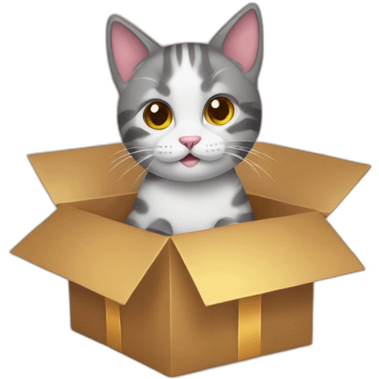 cat in gift box emoji