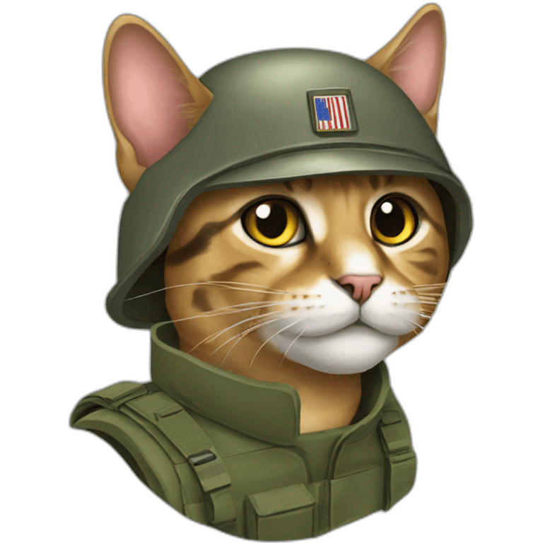 A military cat emoji