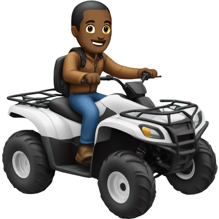 Man riding ATV emoji