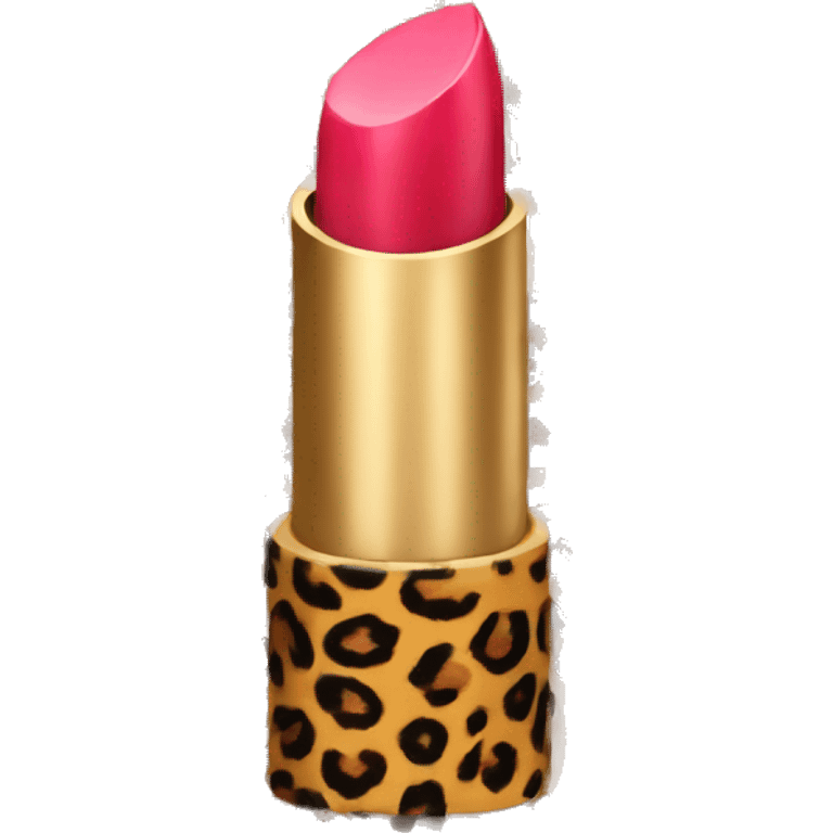 lipstick with leopard print  emoji