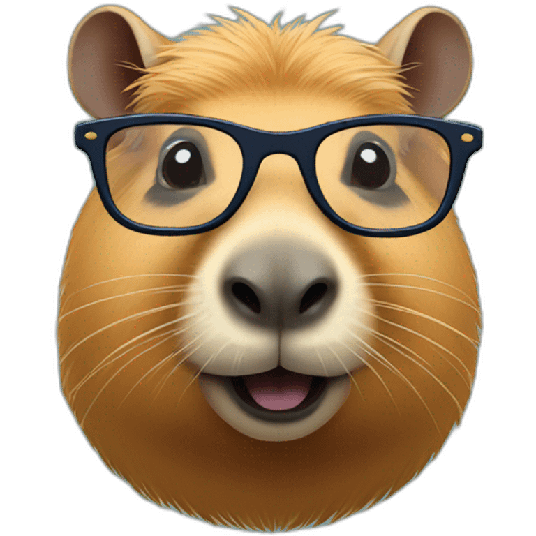 Capybara with glasses emoji