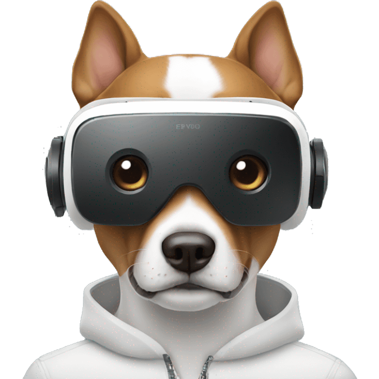 Man with dog face with VR headset emoji