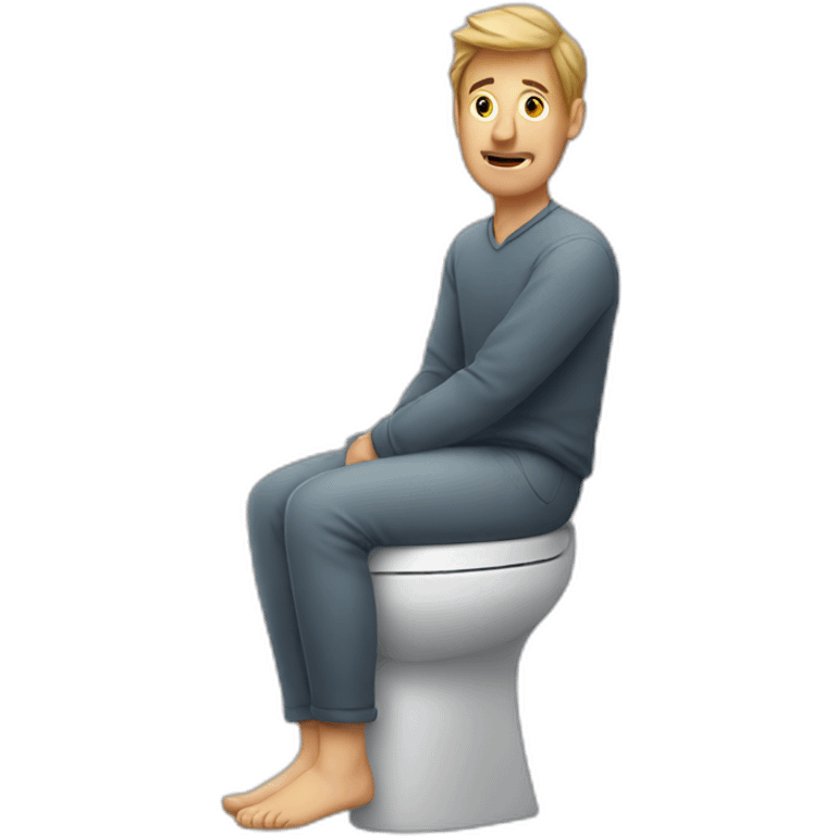 Man on toilet emoji