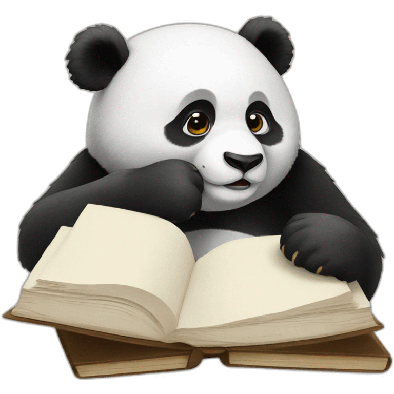 Panda studying emoji