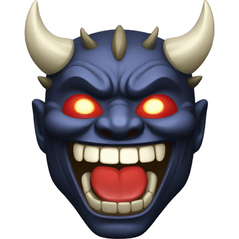 oni laughing Japanese mask emoji