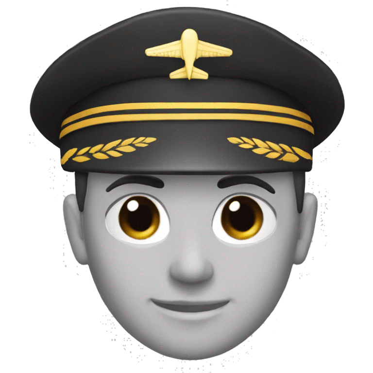 Plane pilot hat emoji