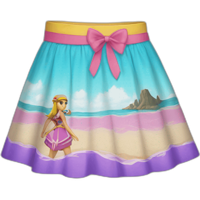 zelda as a beach princess skirt emoji