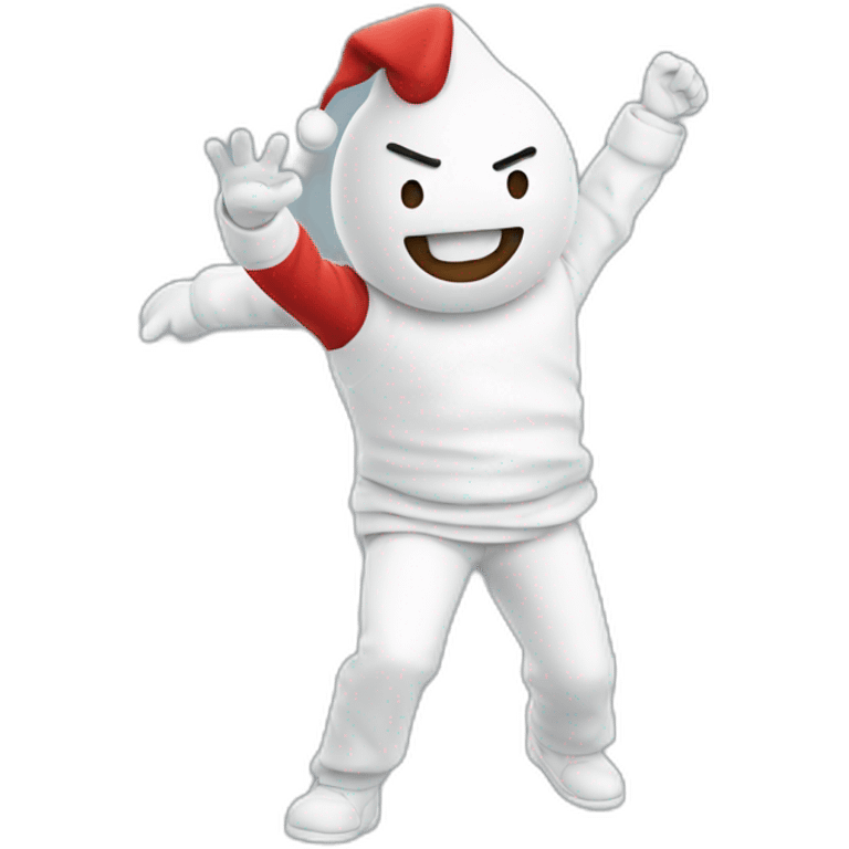 bonhomme qui fait un dab emoji