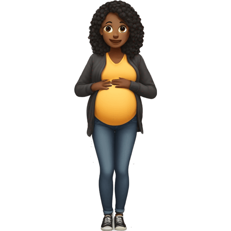 Pregnant young women  emoji