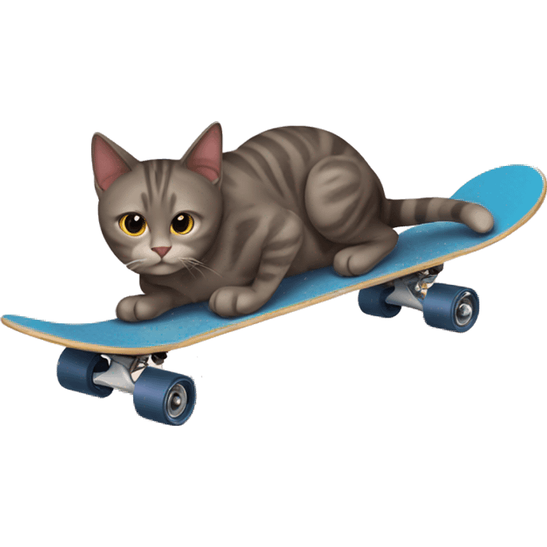 Cat with skateboard  emoji